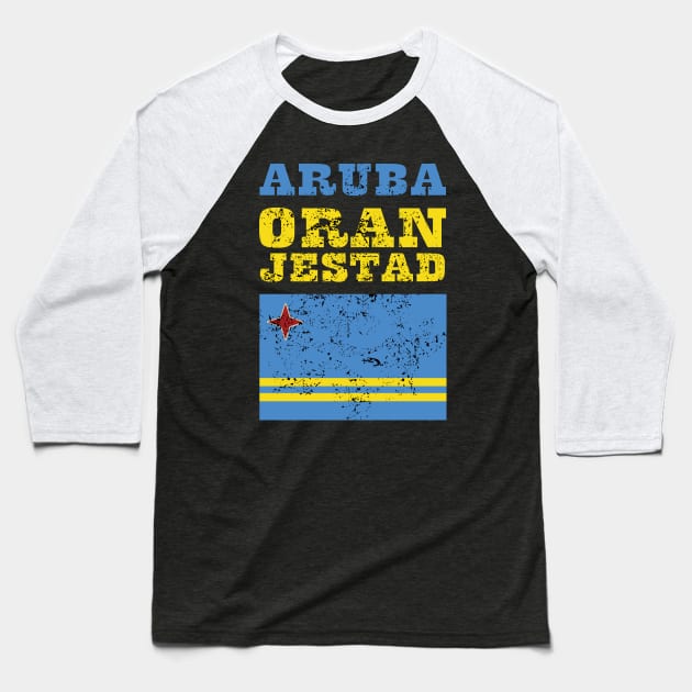 Flag of Aruba Baseball T-Shirt by KewaleeTee